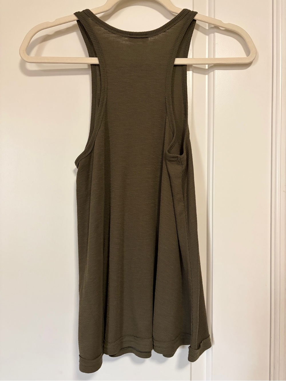 💋☀️💗Free People Intimately Olive Ribbed High-Neck Swing Tank🍓🌴🌸 - Picture 7 of 9